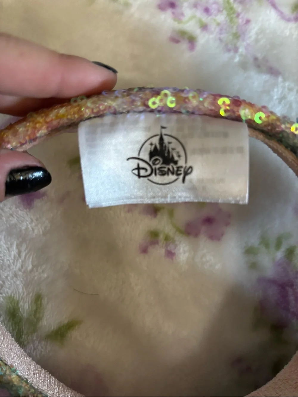 Disney Pastel Sequin Minnie Ears Headband with Iridescent Bow